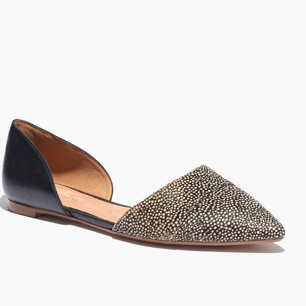 MADEWELL The D'Orsay Flats in Spotdot Calf Hair